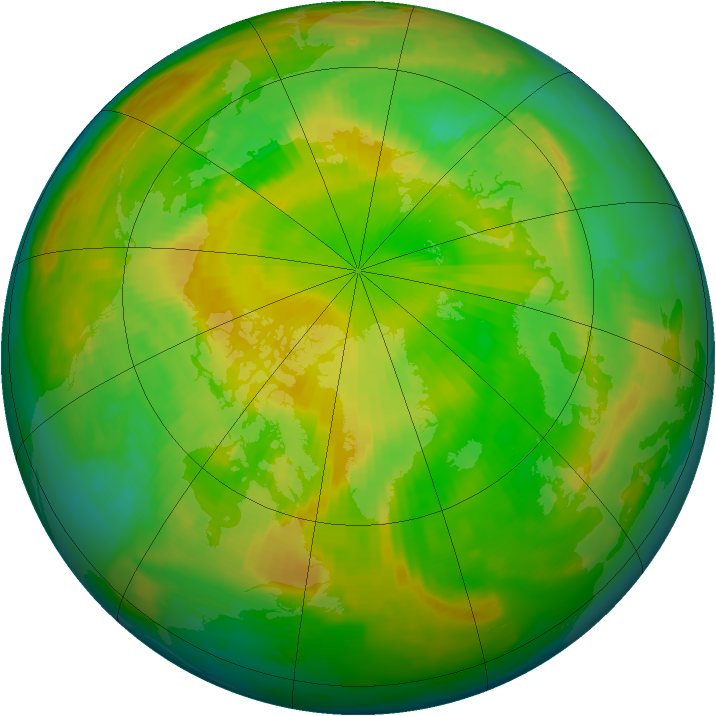 Arctic ozone map for 01 June 1997